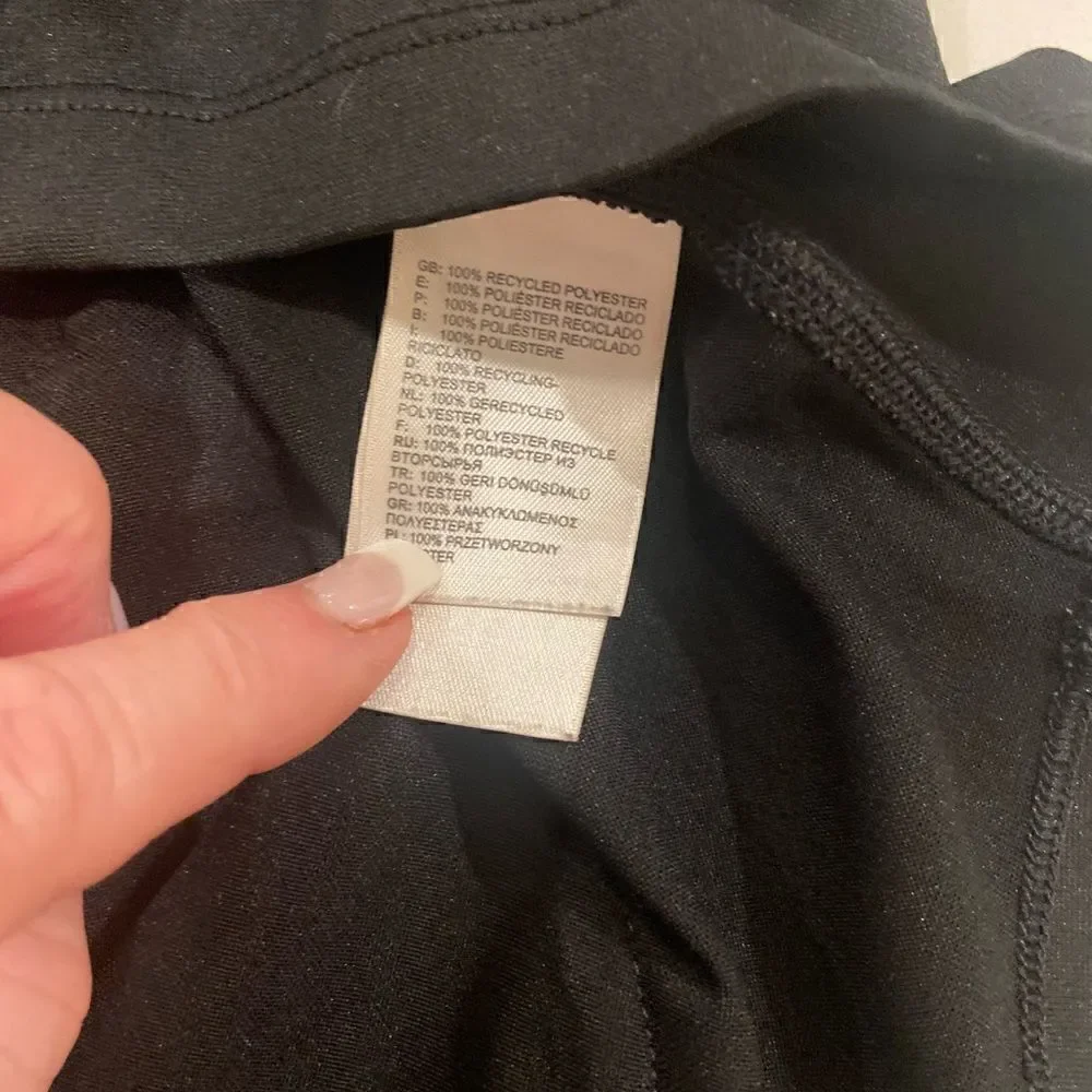 The North Face Cycling 1/4 Zip Pullover Sz XL Vaporwick Black Gray Back Pocket